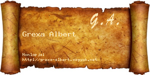 Grexa Albert névjegykártya